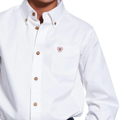 Camisa Ariat Juvenil Solid Twill Classic Fit Shirt