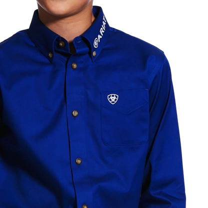 Camisa Ariat Juvenil Team Logo Twill Classic Fit Shirt