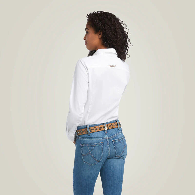 Camisa Ariat Team Kirby Stretch White Dama