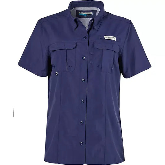 Camisa Magellan Azul Marino Manga Corta Dama