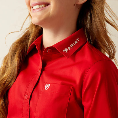 Camisa Ariat Kirby Shirt Juvenil Red