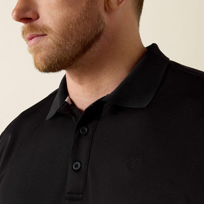 Playera Tipo Polo Ariat Negra