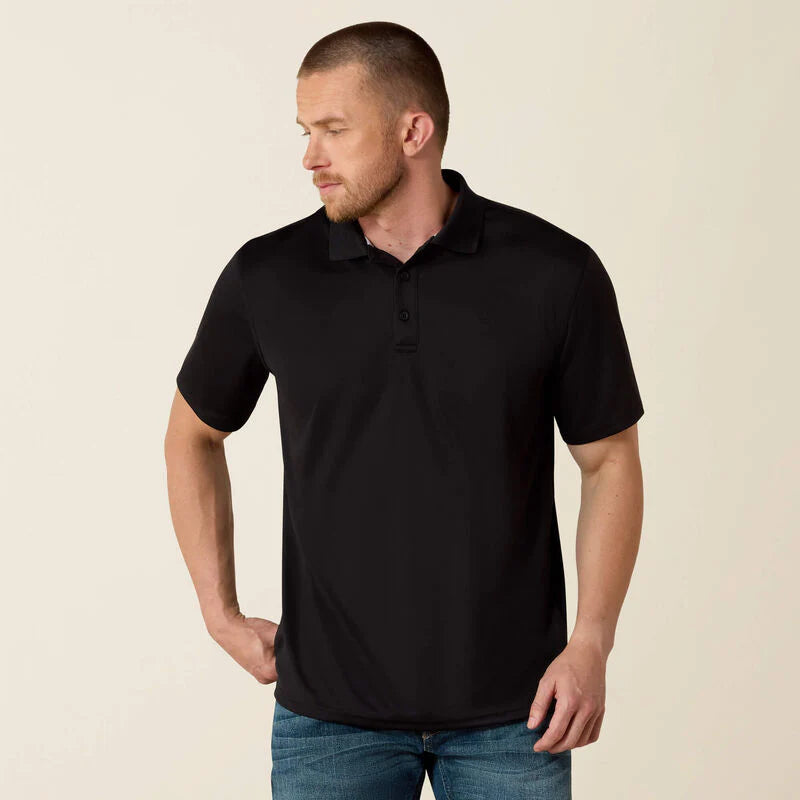 Playera Tipo Polo Ariat Negra