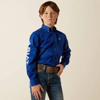Camisa Ariat Juvenil Team Logo Twill Classic Fit Shirt