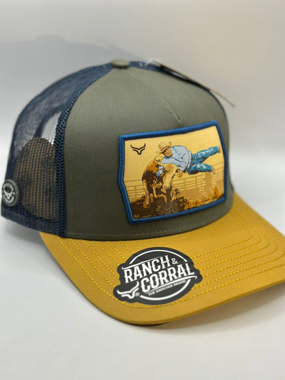 Gorra ranch corral rodeo achatada de novillo 21