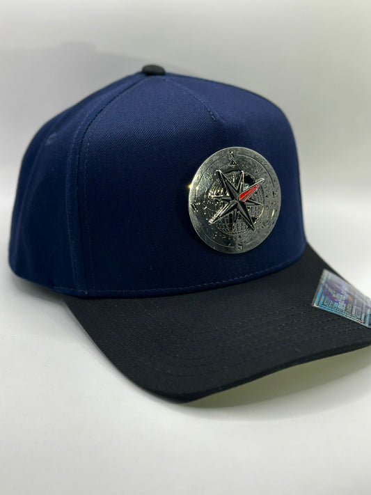 Iron trendy brujula azul marino