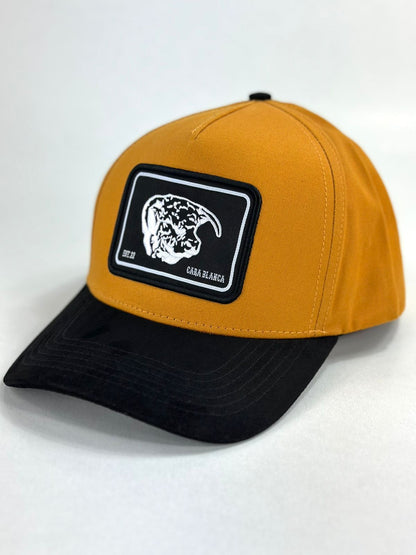 Gorra Cara Blanca Cb04 22 Cb Parche Tela Mostaza